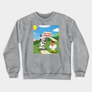 Eat More Tofu - Country Road Humor Design Crewneck Sweatshirt